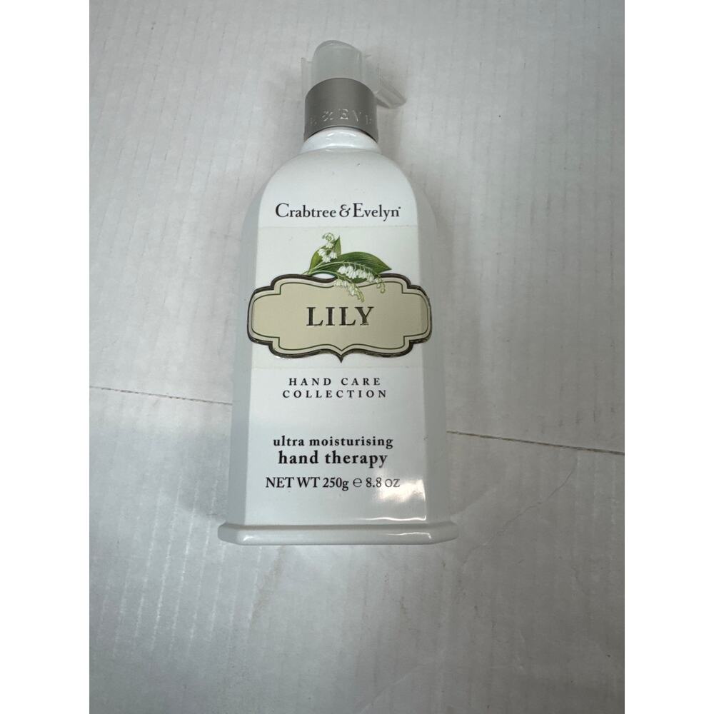 Crabtree & Evelyn Lily Ultra Moisturising Hand Therapy w Pump 8.8‎ oz NEW